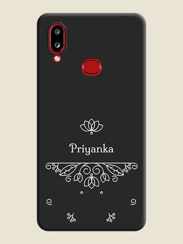 Custom Lotus Garden Custom Text On Space Black Personalized Soft Matte Phone Covers -Samsung Galaxy M01S