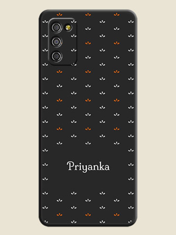 Custom Simple Pattern With Custom Text On Space Black Personalized Soft Matte Phone Covers -Samsung Galaxy M02S