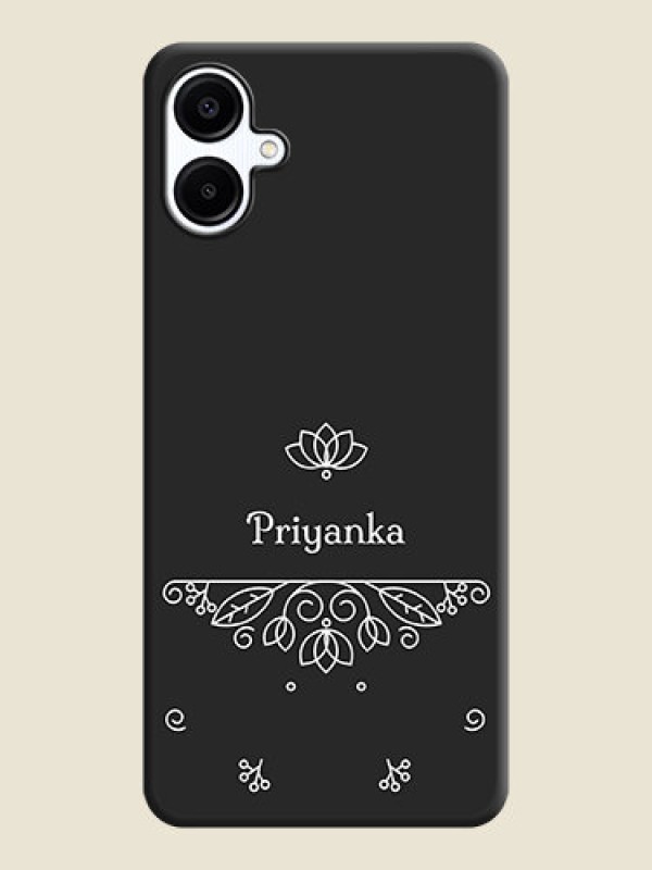 Custom Lotus Garden Custom Text On Space Black Custom Soft Matte Mobile Back Cover - Galaxy M06