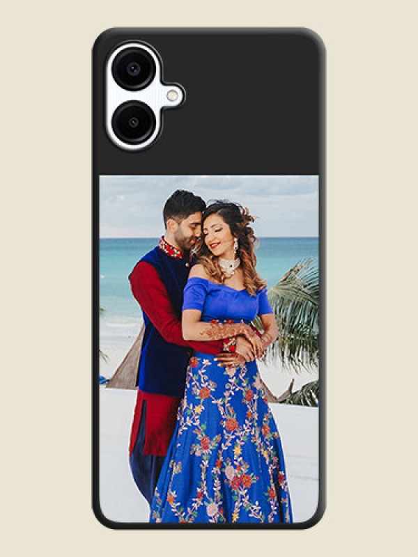 Custom Image Upload With Space Black Color On Custom Soft Matte Mobile Back Cover - Samsung Galaxy M06