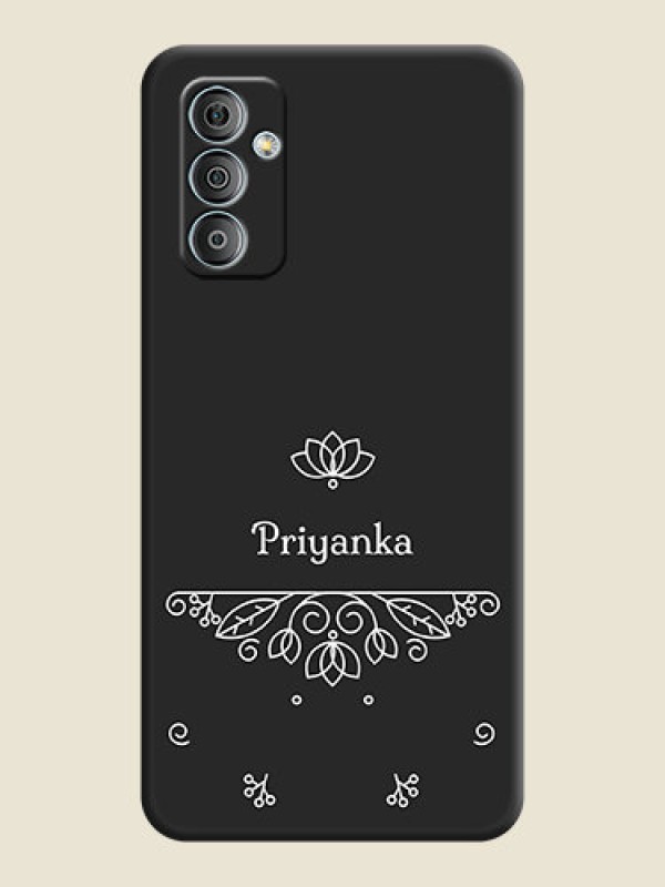 Custom Lotus Garden Custom Text On Space Black Personalized Soft Matte Phone Covers -Samsung Galaxy M13 4G
