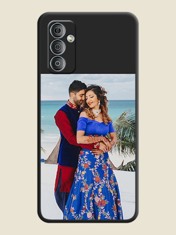 Custom Image Upload With Space Black Color On Custom Soft Matte Mobile Back Cover - Samsung Galaxy M13 4G