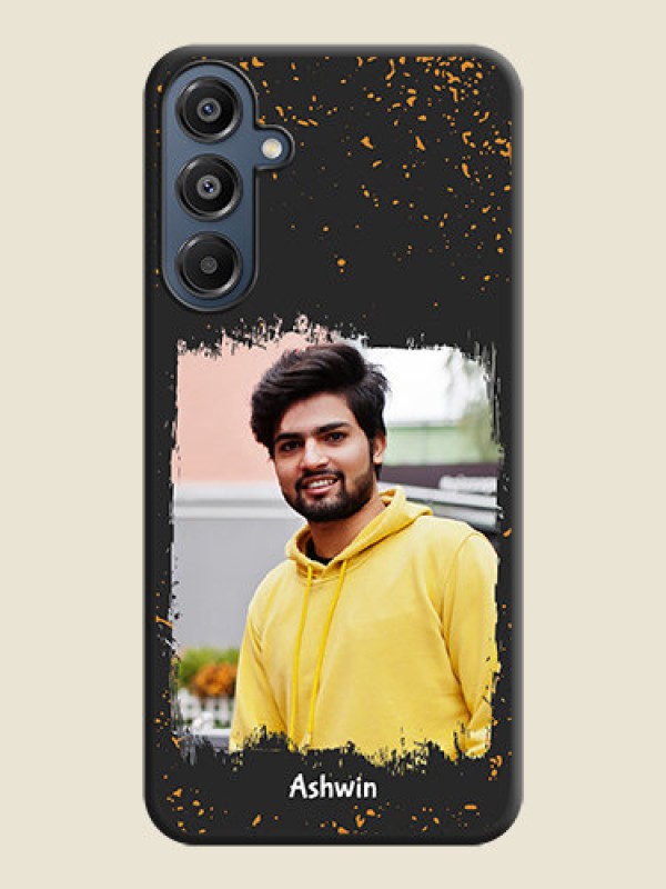 Custom Spray Free Design on Photo On Space Black Custom Soft Matte Mobile Back Cover - Galaxy M16 5G