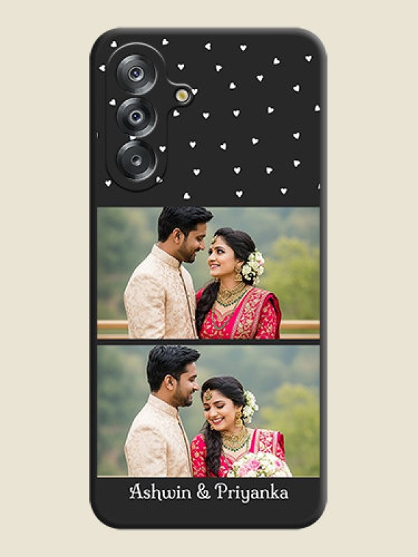 Custom Miniature Love Symbols with Name On Space Black Custom Soft Matte Mobile Back Cover - Samsung Galaxy M17 5G