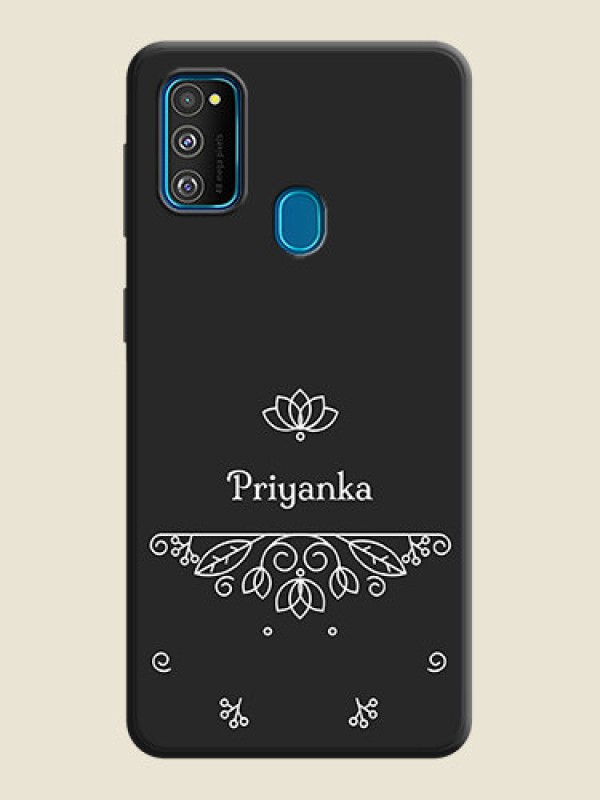 Custom Lotus Garden Custom Text On Space Black Personalized Soft Matte Phone Covers -Samsung Galaxy M21