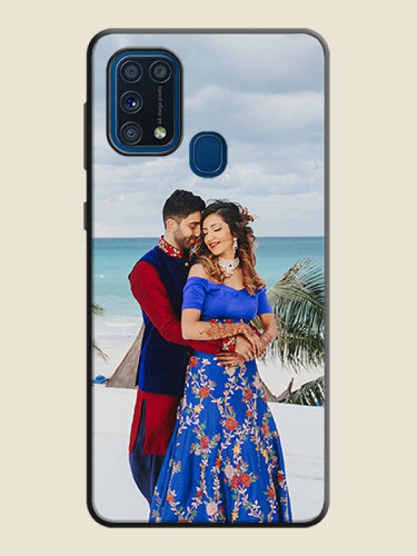 Custom Full Single Pic Upload On Space Black Personalized Soft Matte Phone Covers -Samsung Galaxy M31 Prime Edition
