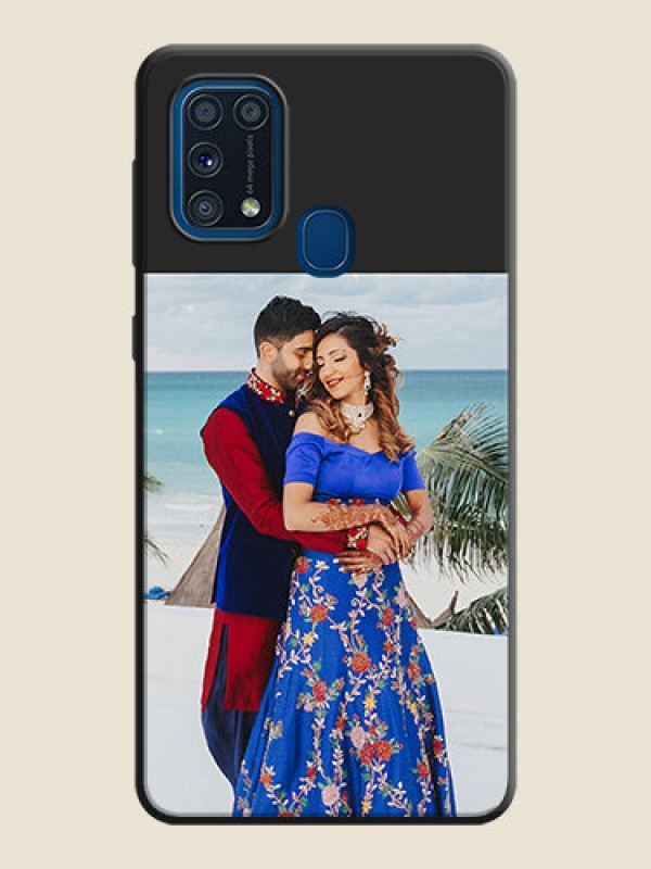 Custom Image Upload With Space Black Color On Custom Soft Matte Mobile Back Cover - Samsung Galaxy M31