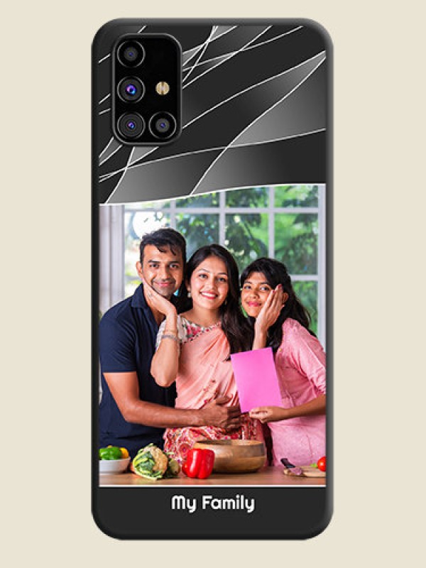 Custom Mixed Wave Lines - Photo on Space Black Soft Matte Mobile Cover - Galaxy M31s