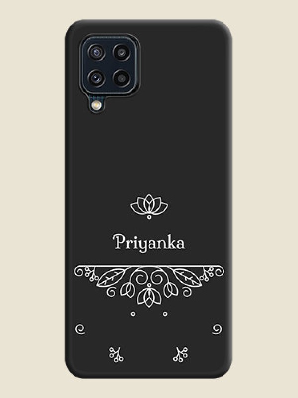 Custom Lotus Garden Custom Text On Space Black Personalized Soft Matte Phone Covers -Samsung Galaxy M32 4G Prime Edition