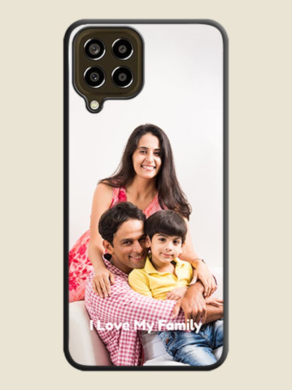 Custom Full Single Pic Upload With Text On Space Black Personalized Soft Matte Phone Covers -Samsung Galaxy M33 5G