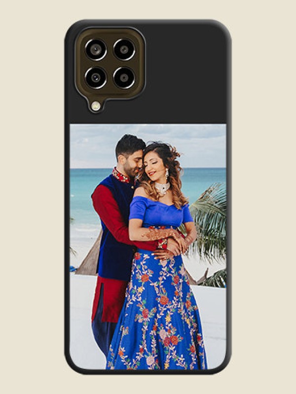 Custom Image Upload With Space Black Color On Custom Soft Matte Mobile Back Cover - Samsung Galaxy M33 5G