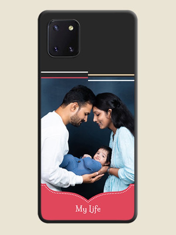Custom Classic Plain Design with Name on Photo on Space Black Soft Matte Phone Cover - Galaxy Note 10 Lite