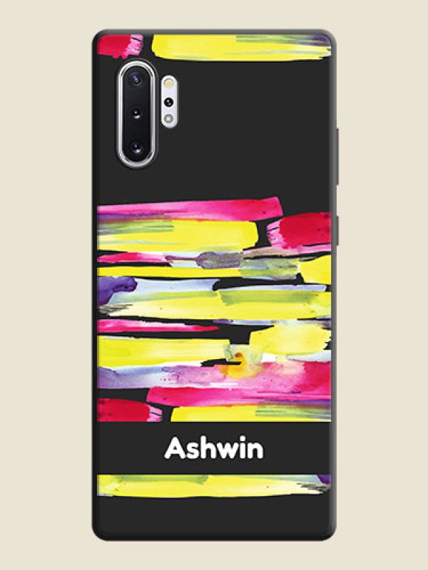 Custom Brush Coloured on Space Black Personalized Soft Matte Phone Covers - Galaxy Note 10 Plus