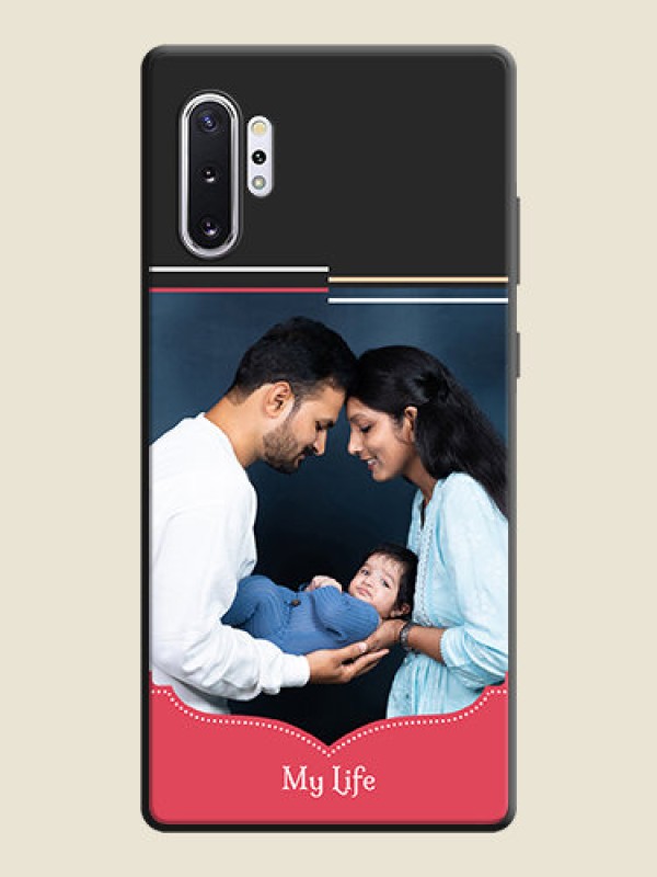 Custom Classic Plain Design with Name - Photo on Space Black Soft Matte Phone Cover - Galaxy Note 10 Plus