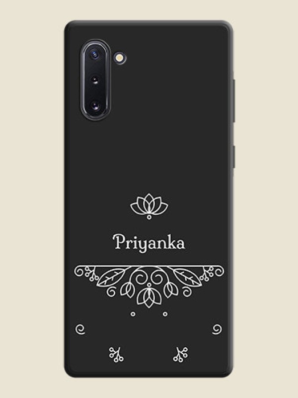 Custom Lotus Garden Custom Text On Space Black Personalized Soft Matte Phone Covers -Samsung Galaxy Note 10