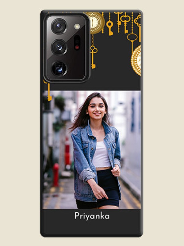 Custom Decorative Design with Text on Space Black Custom Soft Matte Back Cover - Galaxy Note 20 Ultra