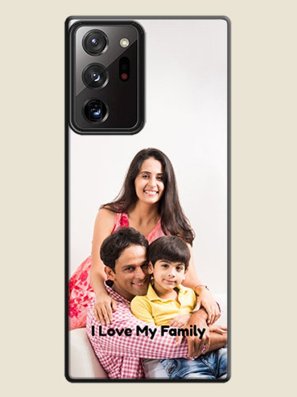 Custom Full Single Pic Upload With Text On Space Black Personalized Soft Matte Phone Covers -Samsung Galaxy Note 20 Ultra
