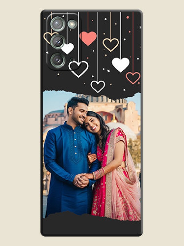 Custom Love Hangings with Splash Wave Picture on Space Black Custom Soft Matte Phone Back Cover - Galaxy Note 20