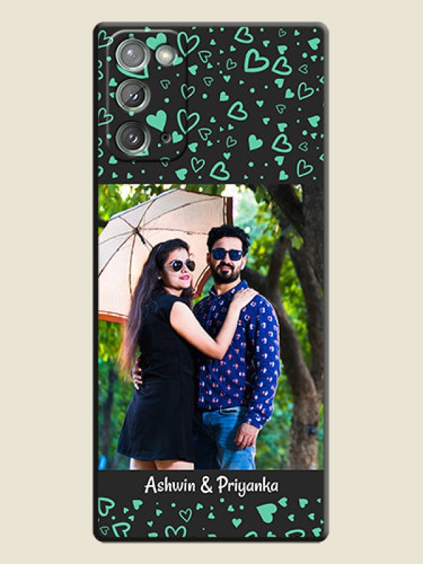 Custom Sea Green Indefinite Love Pattern - Photo on Space Black Soft Matte Mobile Cover - Galaxy Note 20