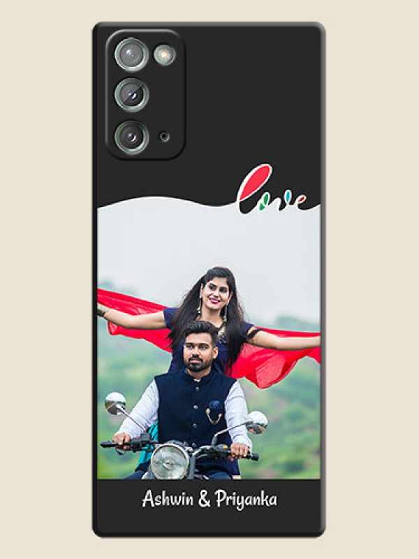 Custom Fall in Love Pattern with Picture - Photo on Space Black Soft Matte Mobile Case - Galaxy Note 20