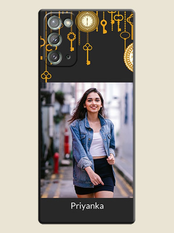 Custom Decorative Design with Text on Space Black Custom Soft Matte Back Cover - Galaxy Note 20