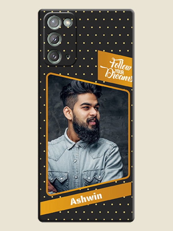 Custom Follow Your Dreams with White Dots on Space Black Custom Soft Matte Phone Cases - Galaxy Note 20