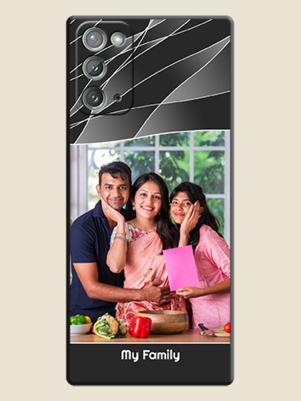 Custom Mixed Wave Lines - Photo on Space Black Soft Matte Mobile Cover - Galaxy Note 20