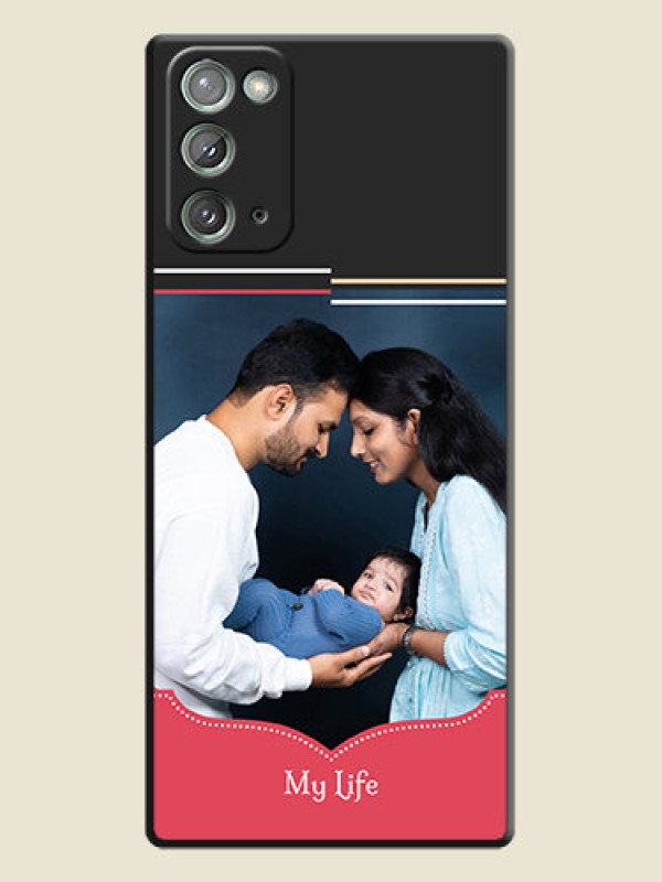 Custom Classic Plain Design with Name - Photo on Space Black Soft Matte Phone Cover - Galaxy Note 20