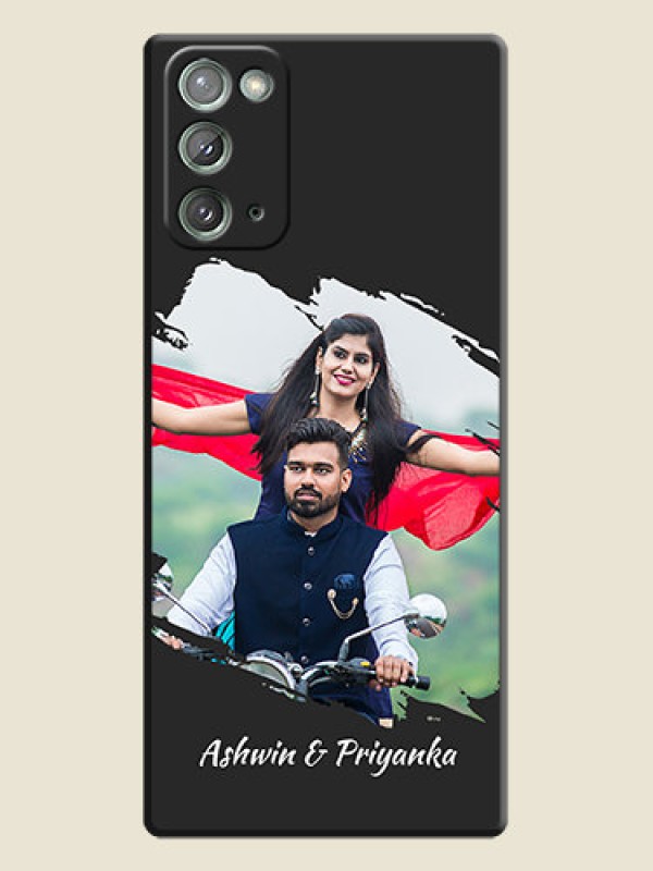 Custom Grunge Brush Strokes - Photo on Space Black Soft Matte Back Cover - Galaxy Note 20