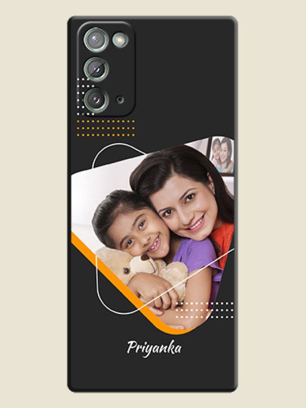 Custom Yellow Triangle - Photo on Space Black Soft Matte Phone Cover - Galaxy Note 20