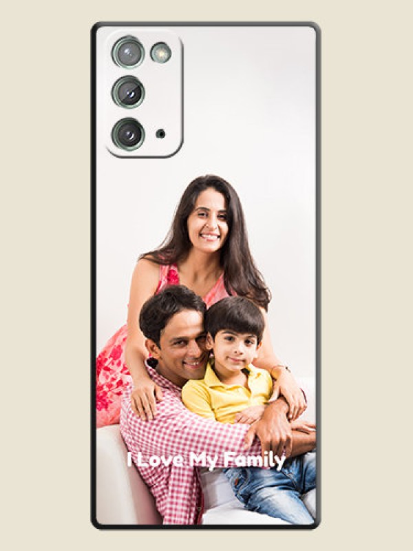 Custom Full Single Pic Upload With Text On Space Black Personalized Soft Matte Phone Covers -Samsung Galaxy Note 20