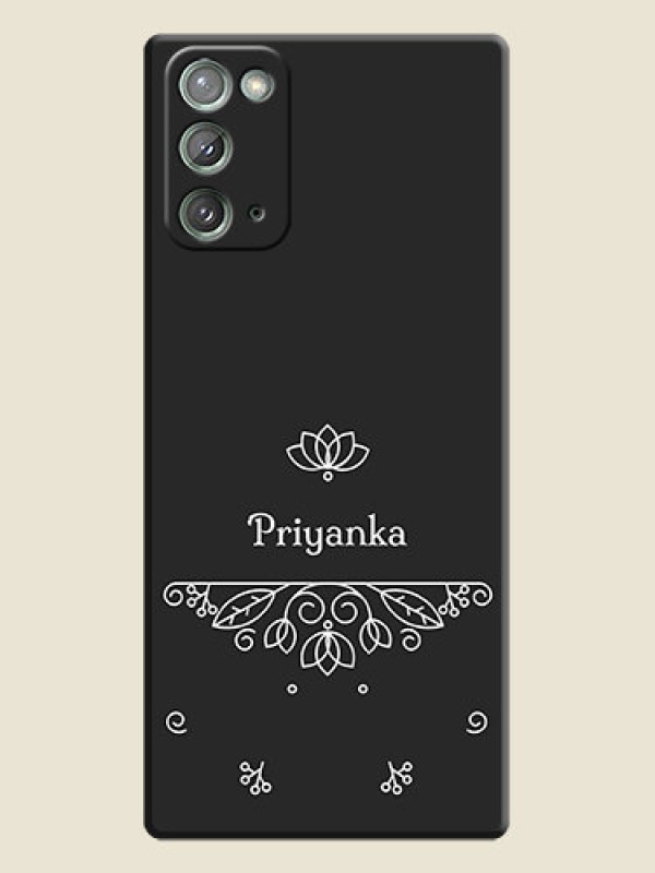 Custom Lotus Garden Custom Text On Space Black Personalized Soft Matte Phone Covers -Samsung Galaxy Note 20