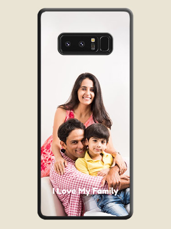 Custom Full Single Pic Upload With Text On Space Black Personalized Soft Matte Phone Covers -Samsung Galaxy Note 8