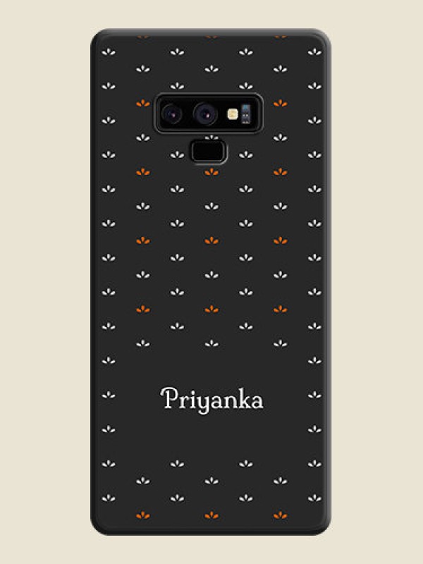 Custom Simple Pattern With Custom Text On Space Black Personalized Soft Matte Phone Covers -Samsung Galaxy Note 9