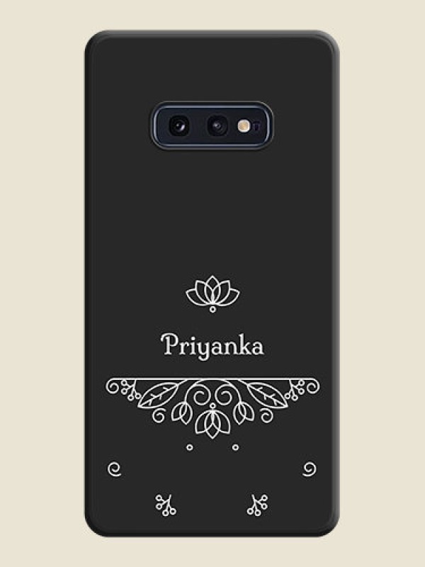 Custom Lotus Garden Custom Text On Space Black Personalized Soft Matte Phone Covers -Samsung Galaxy S10 E