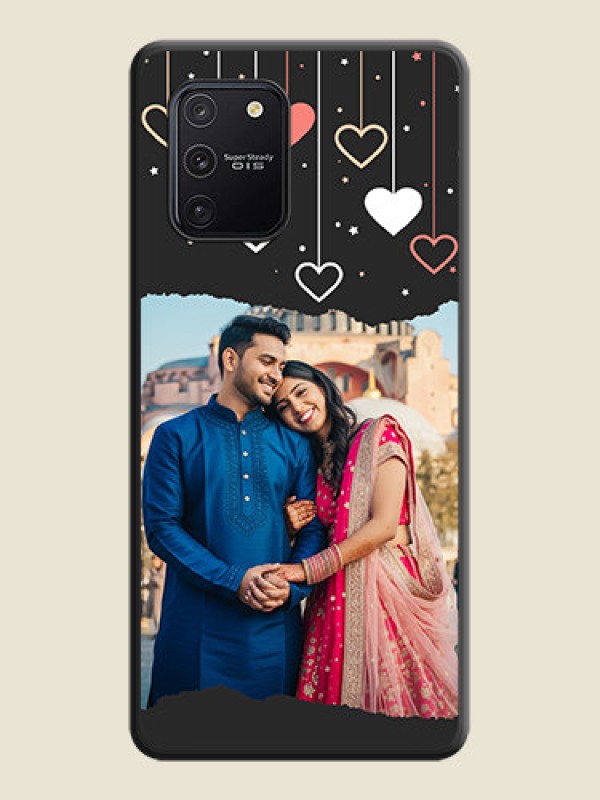 Custom Love Hangings with Splash Wave Picture on Space Black Custom Soft Matte Phone Back Cover - Galaxy S10 Lite