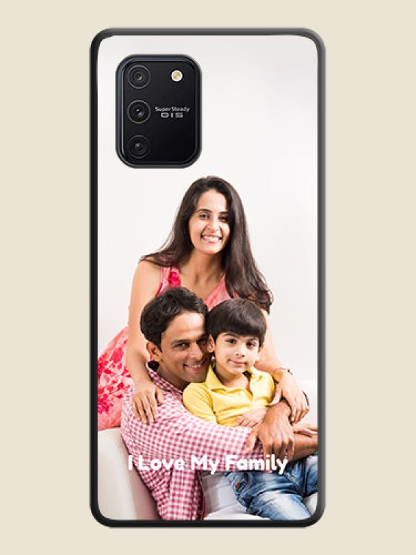 Custom Full Single Pic Upload With Text On Space Black Personalized Soft Matte Phone Covers -Samsung Galaxy S10 Lite