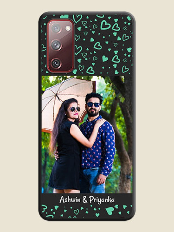 Custom Sea Green Indefinite Love Pattern on Photo on Space Black Soft Matte Mobile Cover - Galaxy S20 FE