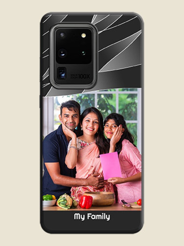 Custom Mixed Wave Lines - Photo on Space Black Soft Matte Mobile Cover - Galaxy S20 Ultra