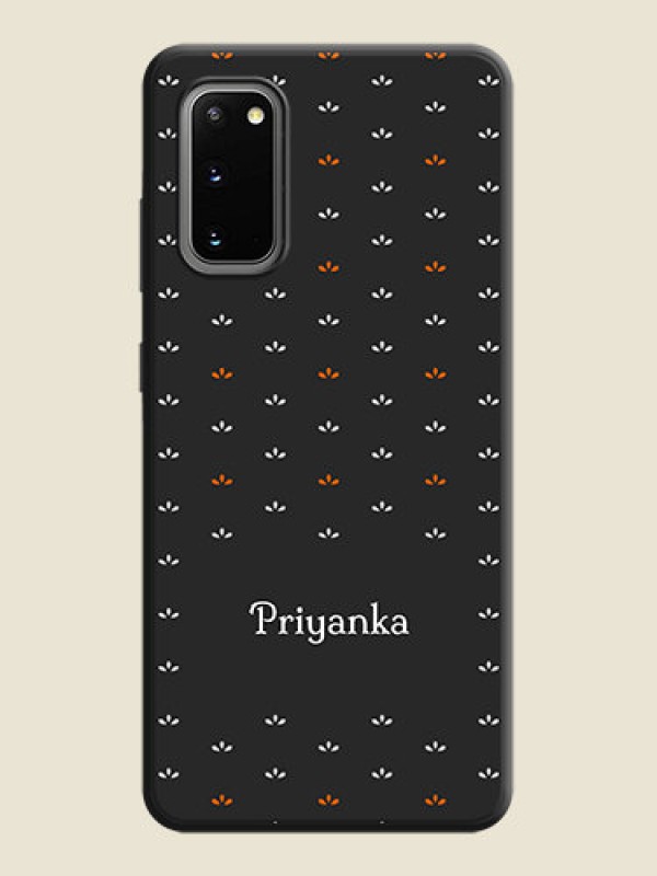 Custom Simple Pattern With Custom Text On Space Black Personalized Soft Matte Phone Covers -Samsung Galaxy S20