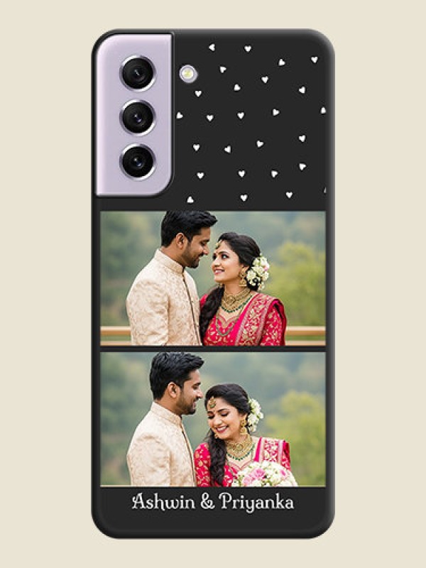 Custom Miniature Love Symbols with Name on Space Black Custom Soft Matte Back Cover - Galaxy S21 FE 5G