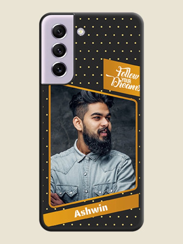 Custom Follow Your Dreams with White Dots on Space Black Custom Soft Matte Phone Cases - Galaxy S21 FE 5G