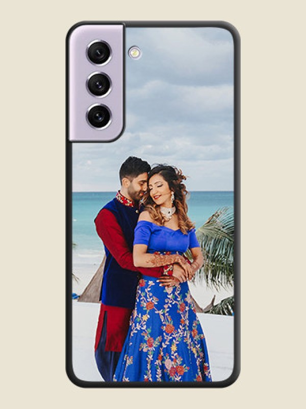 Custom Full Single Pic Upload On Space Black Personalized Soft Matte Phone Covers -Samsung Galaxy S21 Fe 5G