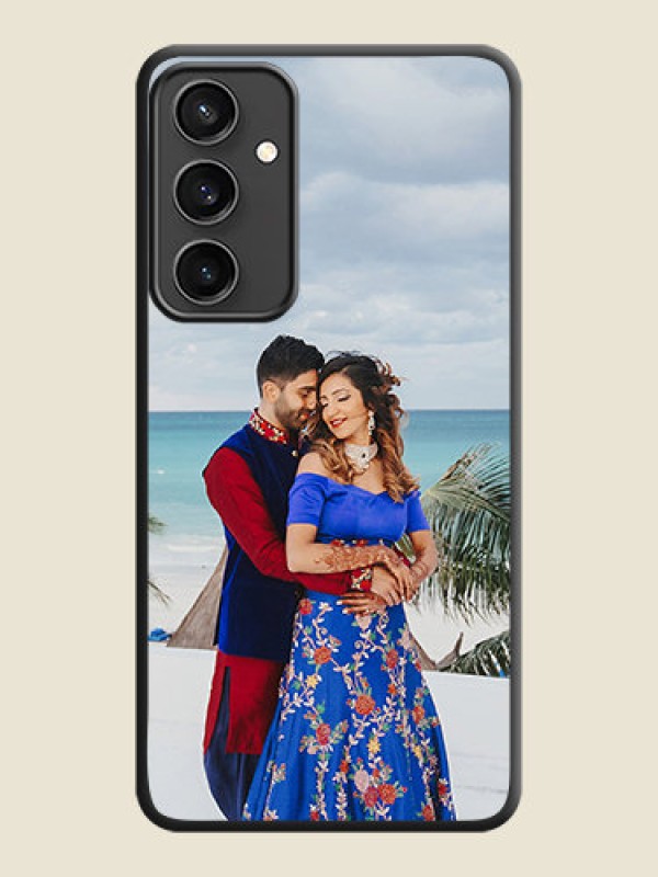 Custom Full Single Pic Upload On Space Black Personalized Soft Matte Phone Covers - Galaxy S23 FE 5G