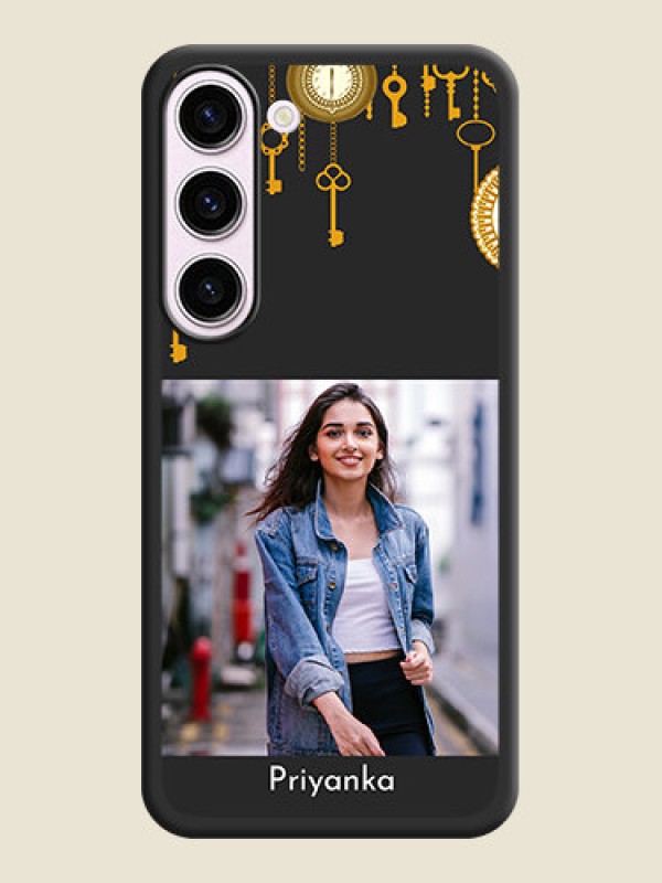 Custom Decorative Design with Text on Space Black Custom Soft Matte Back Cover - Samsung Galaxy S23 Plus 5G