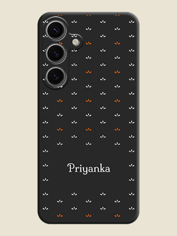 Custom Simple Pattern With Custom Text On Space Black Personalized Soft Matte Phone Covers - Galaxy S24 5G