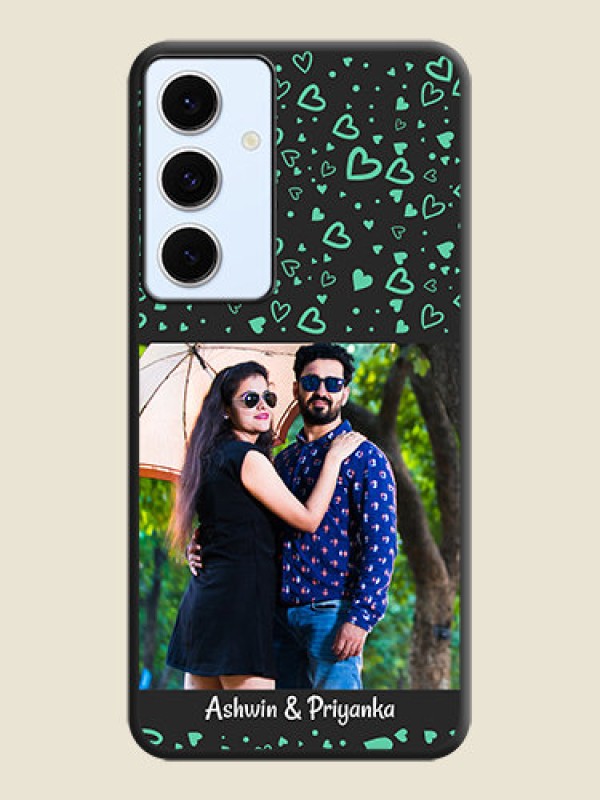 Custom Sea Green Indefinite Love Pattern on Photo On Space Black Custom Soft Matte Mobile Back Cover - Galaxy S24 FE 5G