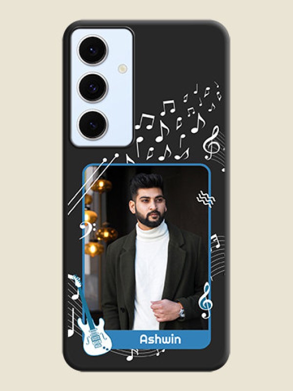 Custom Musical Theme Design with Text on Photo On Space Black Custom Soft Matte Mobile Back Cover - Galaxy S24 FE 5G