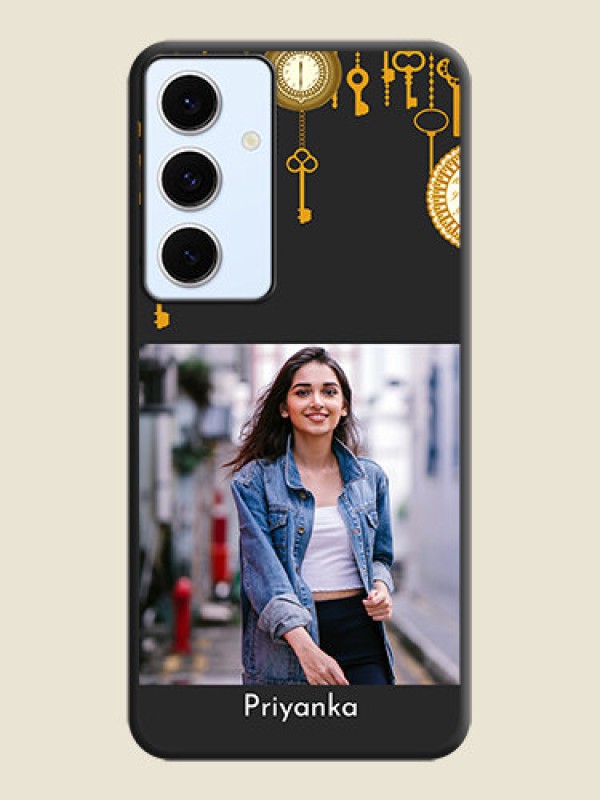 Custom Decorative Design with Text On Space Black Custom Soft Matte Mobile Back Cover - Galaxy S24 FE 5G