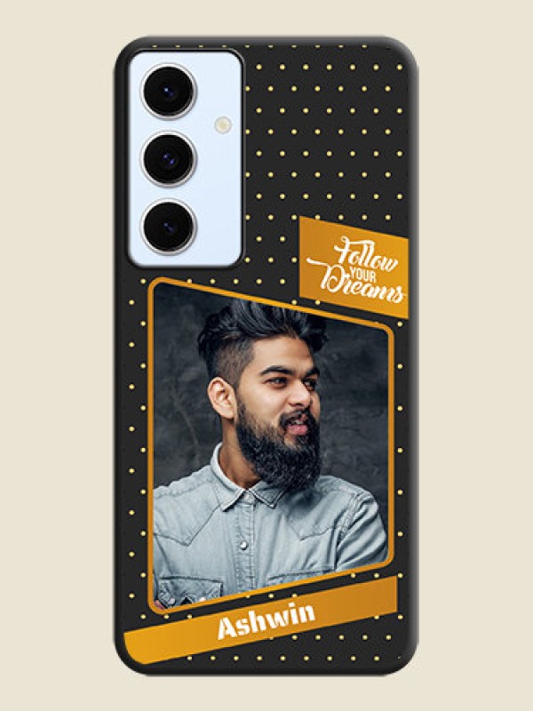 Custom Follow Your Dreams with White Dots On Space Black Custom Soft Matte Mobile Back Cover - Galaxy S24 FE 5G